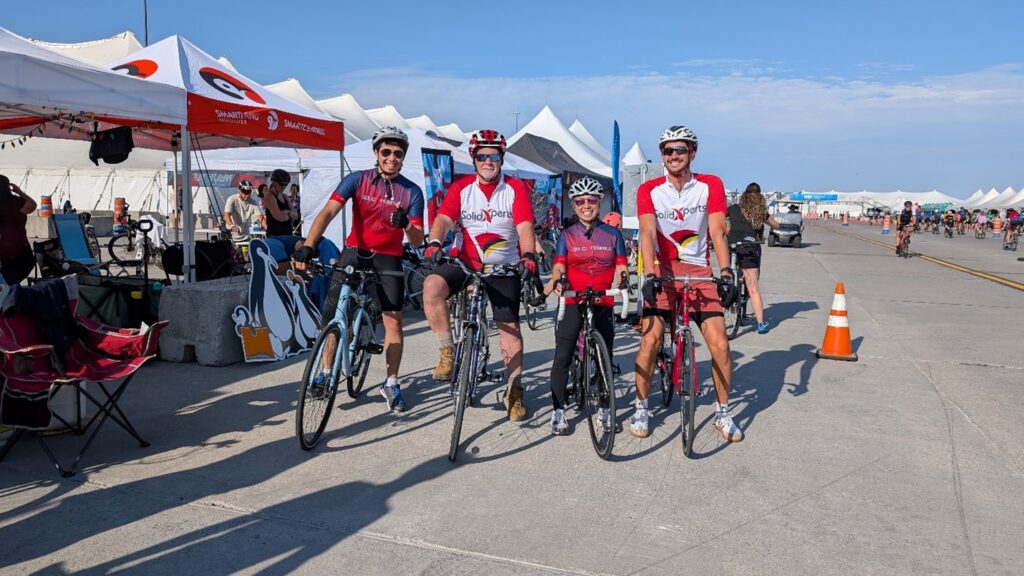 Team Solidxperts at the opening of the Make-a-Wish 48-Hour Bike Ride.
