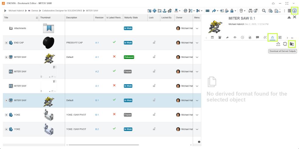 Packaging derived outputs into a ZIP archive from the 3DEXPERIENCE Platform.