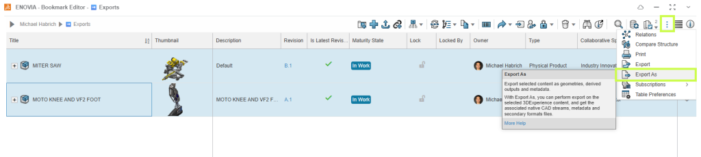 Digital workflow illustrating the transfer of derived outputs from CAD to external stakeholders.
